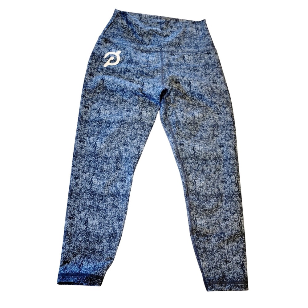 Peloton M Womens High Rise Leggings Gray Speckled Space Dye Athletic Yoga Pants - Picture 3 of 10